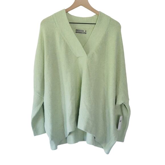 Anthropologie Pistachio Oversized V-Neck Sweater - Large - Picture 4 of 5